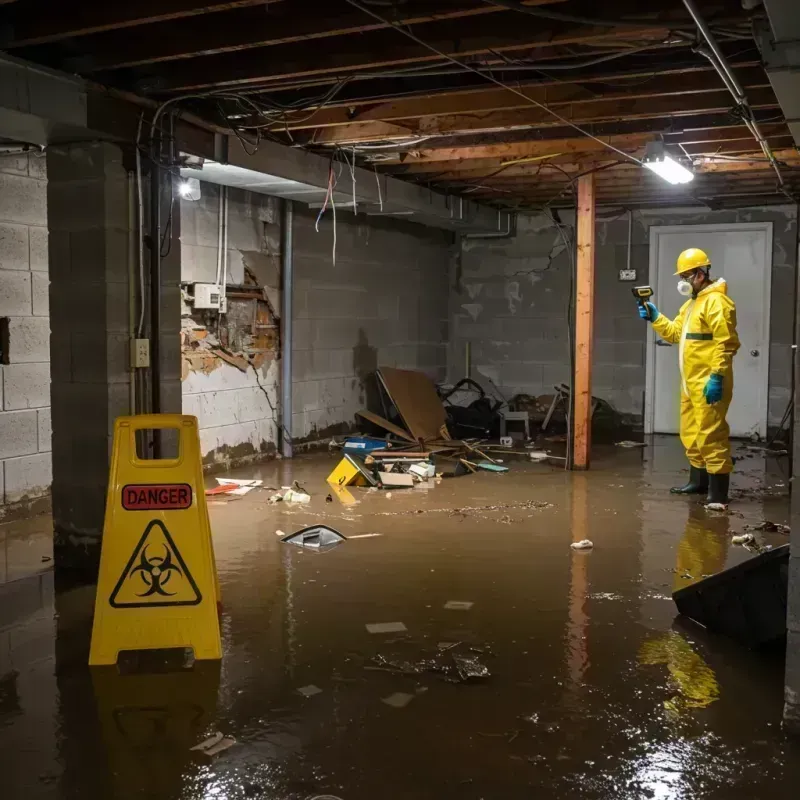 Flooded Basement Electrical Hazard in Reynolds County, MO Property